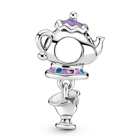 NWOT Disney, Beauty and the Beast Mrs. Potts and Chip Dangle Charm Silver 925 - Picture 5 of 14